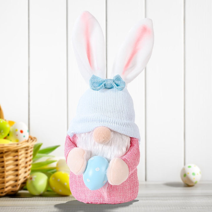 Easter Bunny Gnome Decor Set for Pastel Displays
