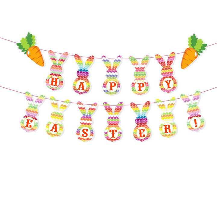 Easter Bunny Banner for a Cheerful Party Backdrop Decor