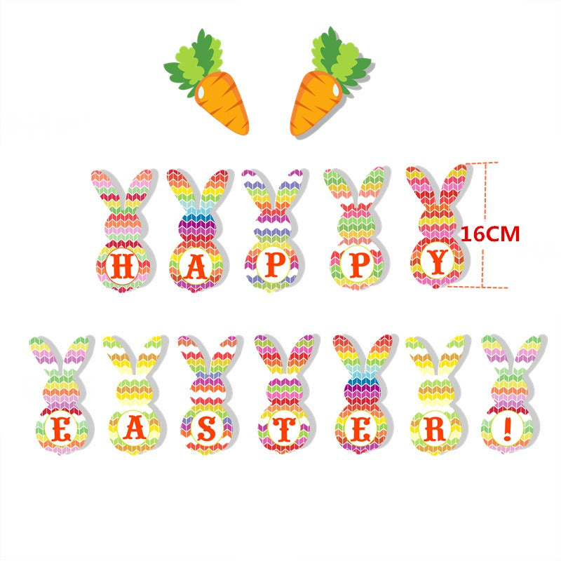 Easter Bunny Banner for a Cheerful Party Backdrop Decor