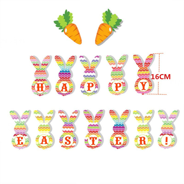 Easter Bunny Banner for a Cheerful Party Backdrop Decor