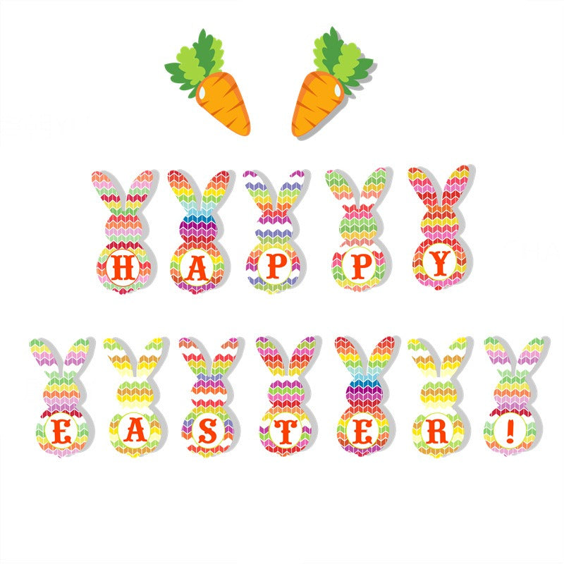 Easter Bunny Banner for a Cheerful Party Backdrop Decor