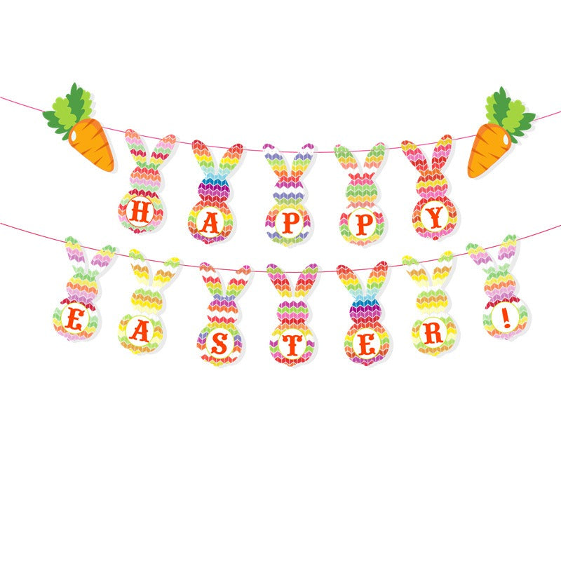 Easter Bunny Banner for a Cheerful Party Backdrop Decor
