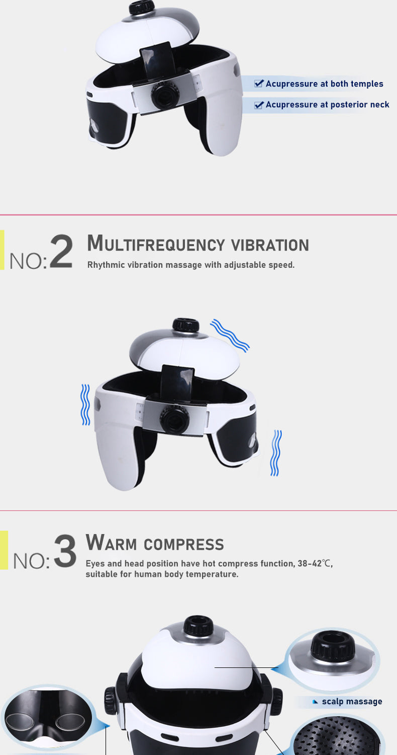 Head Massager With Vibration and Heat for Scalp Relief