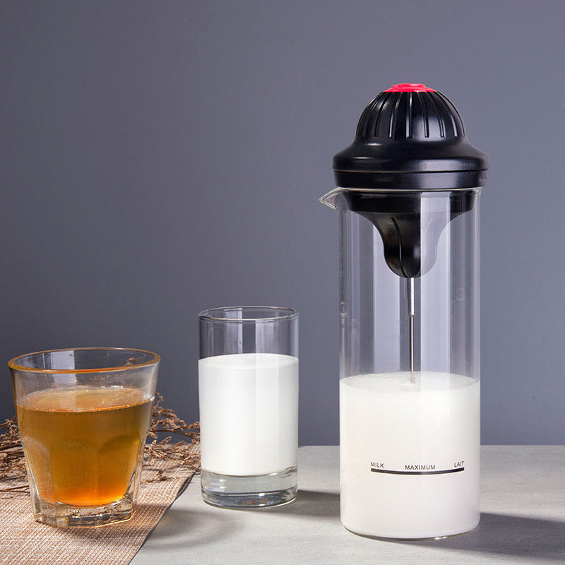 Electric Milk Frother Cup: One-Button Dense Foam at Home