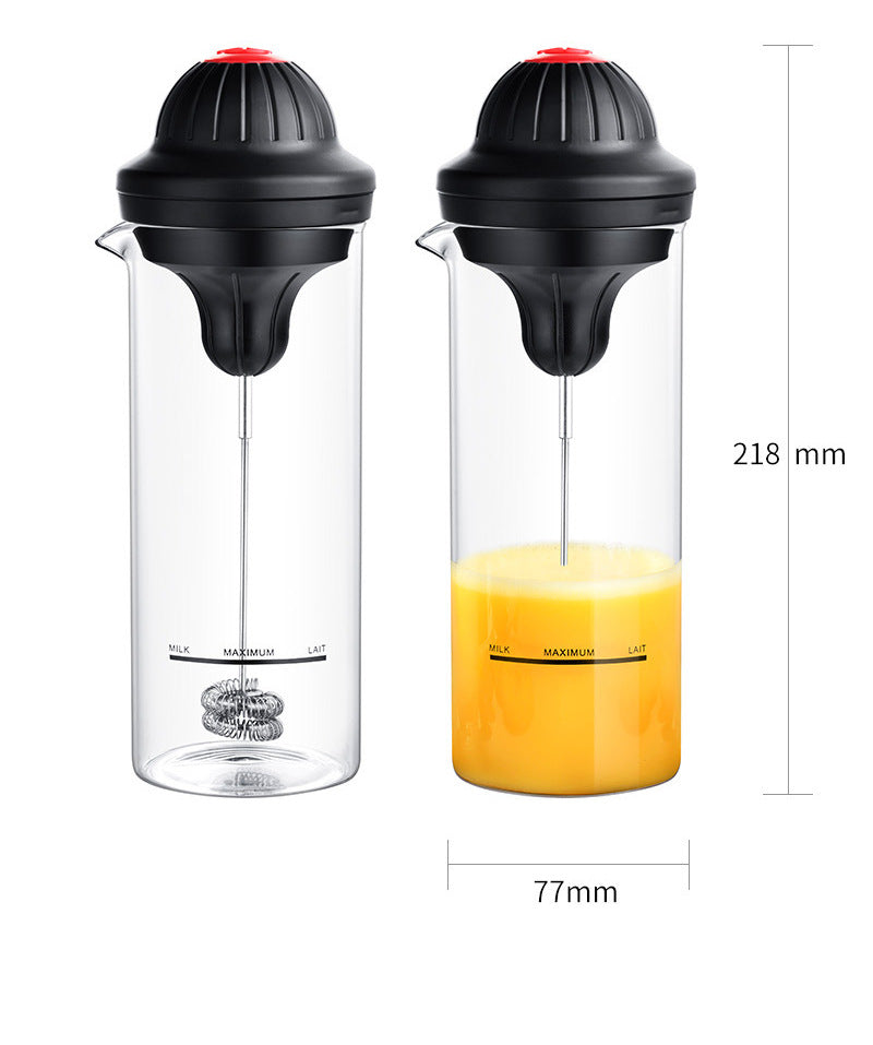Electric Milk Frother Cup: One-Button Dense Foam at Home