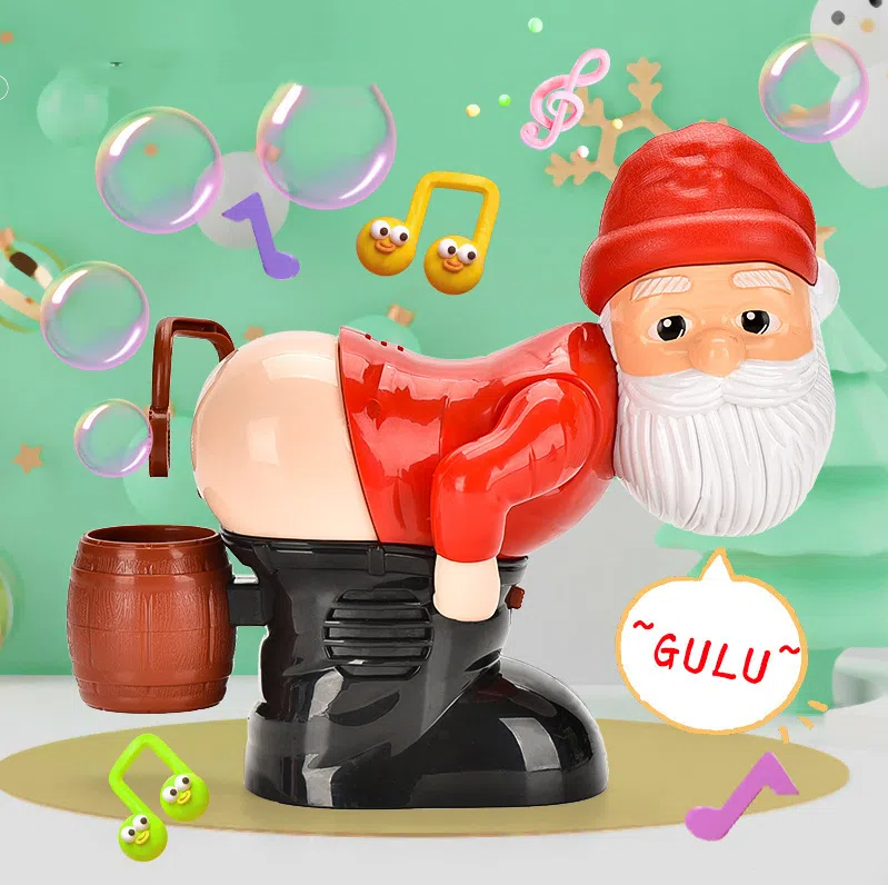 Santa Bubble Machine Toy With Lights, Music & Bubbles