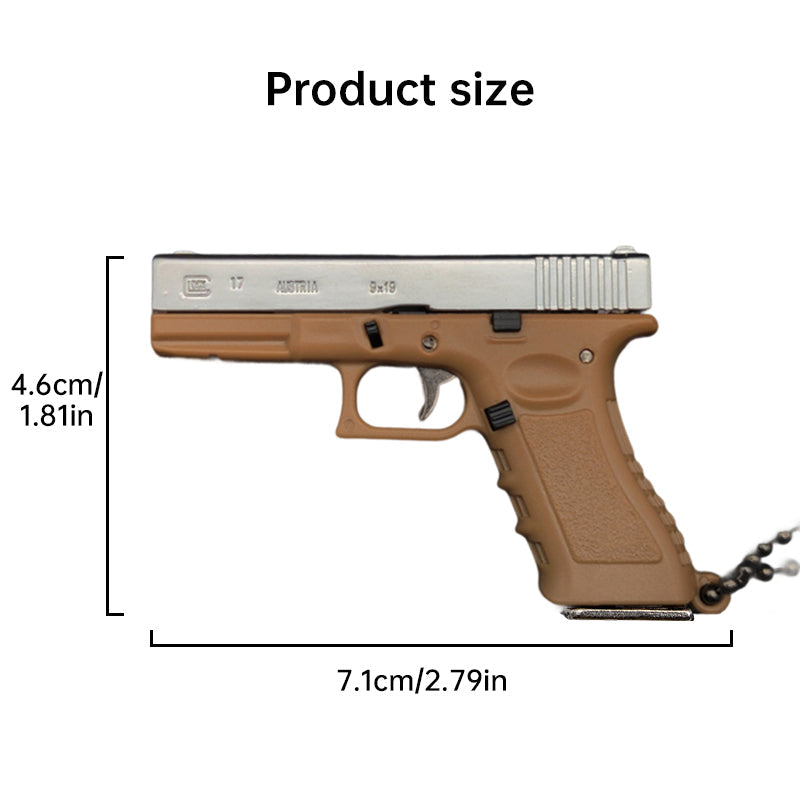 1:3 Glock G17-Style Alloy Keychain Tactical Collectible