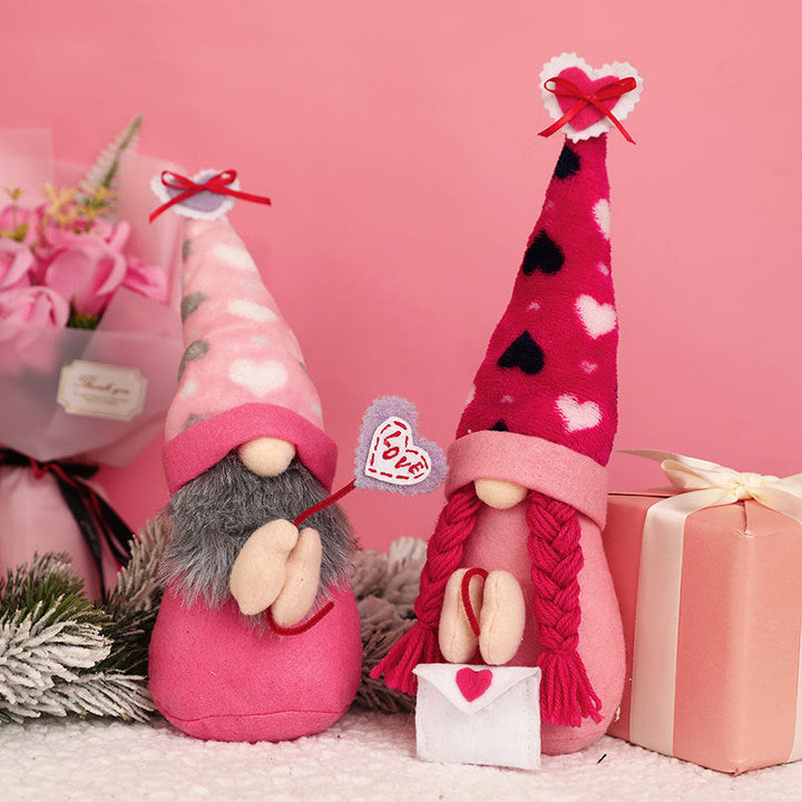 Valentine’s Gnome Decor With Love-Letter Envelope Charm