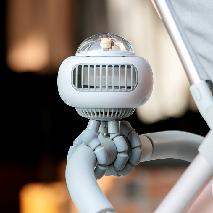 Stroller Fan with Octopus Wrap-On Hands-Free Cooling