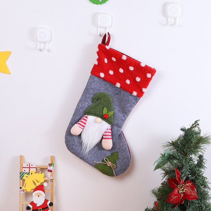 Whimsical Plush Christmas Stocking for Holiday Gift Charm
