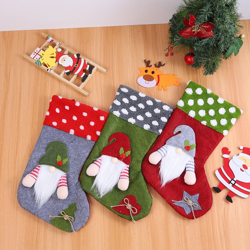 Whimsical Plush Christmas Stocking for Holiday Gift Charm