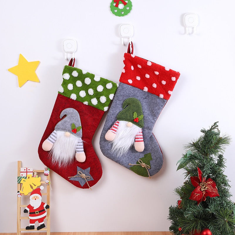 Whimsical Plush Christmas Stocking for Holiday Gift Charm