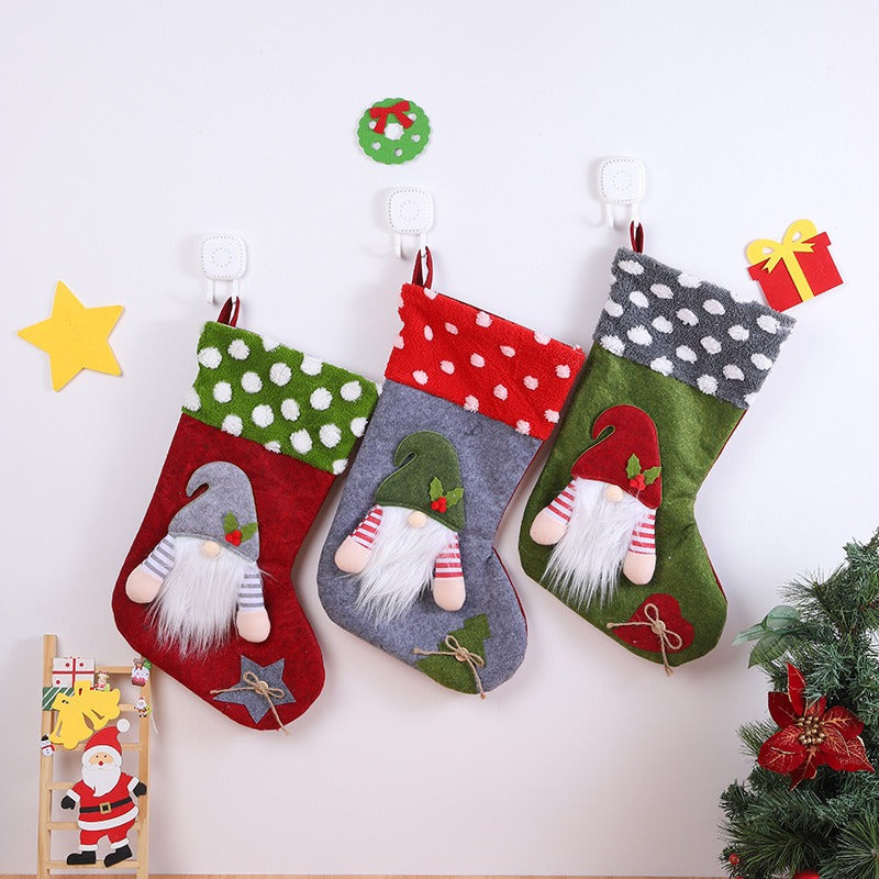 Whimsical Plush Christmas Stocking for Holiday Gift Charm