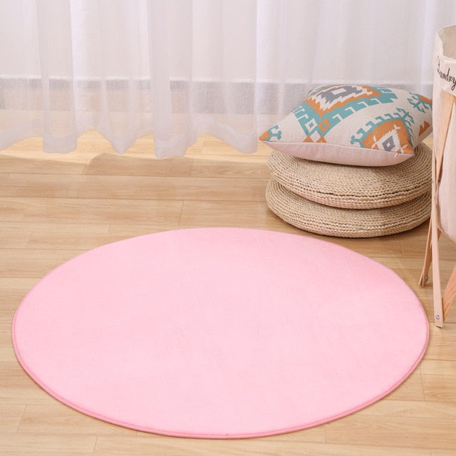 Round Memory Foam Floor Mat for Soft, Colorful Rooms