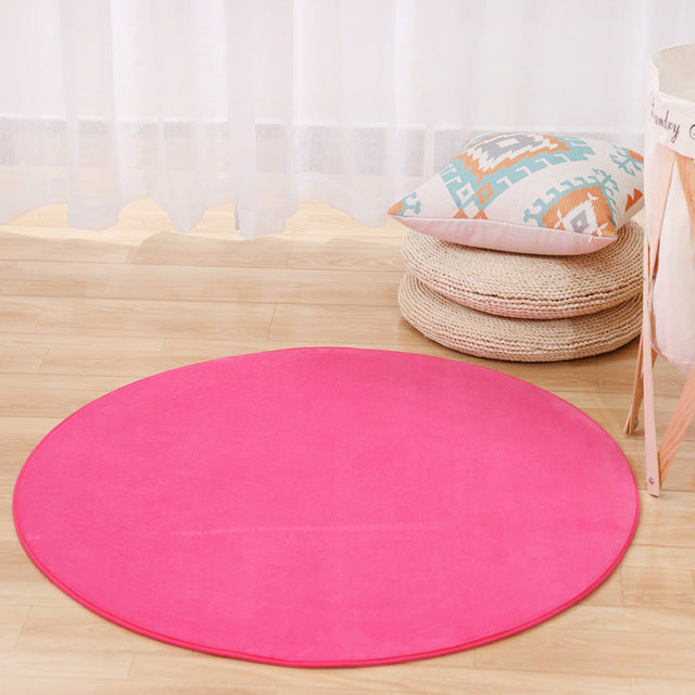 Round Memory Foam Floor Mat for Soft, Colorful Rooms