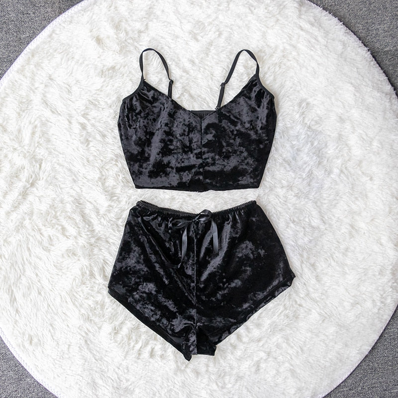 Velvet Pajama Set for Women | Silky Lounge Comfort