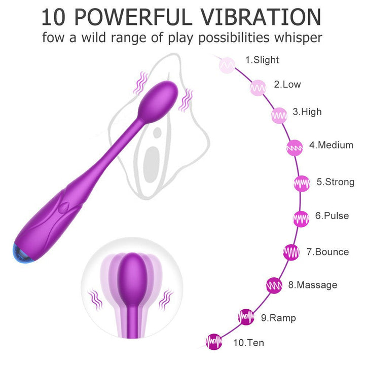 Waterproof Rechargeable Vibrator With 10 Vibration Modes