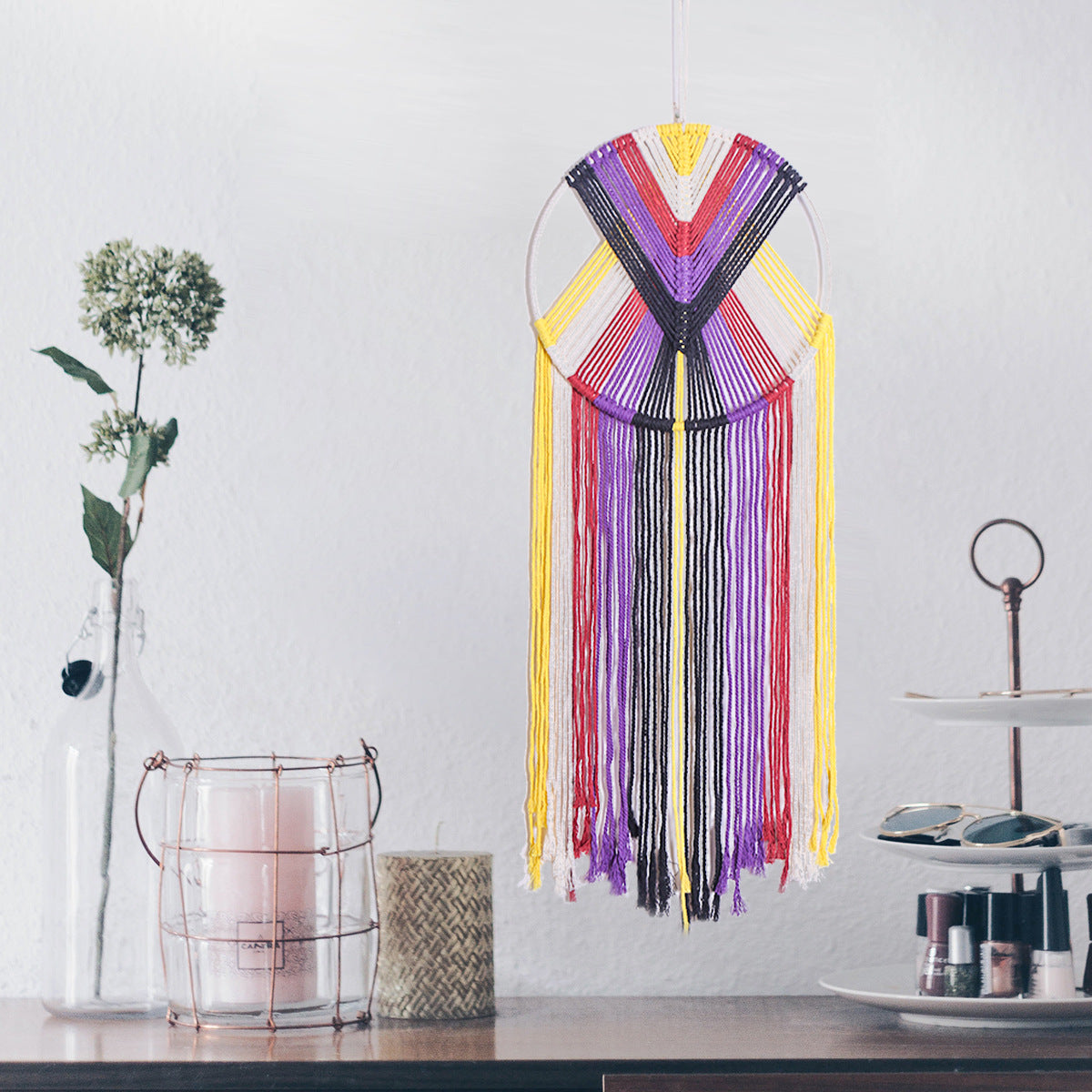Woven Tapestry Wall Decor for Colorful Bohemian Style