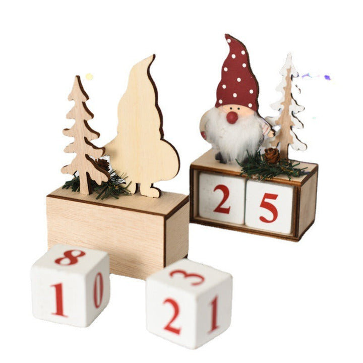 Wooden Christmas Countdown Calendar Rustic Holiday Decor