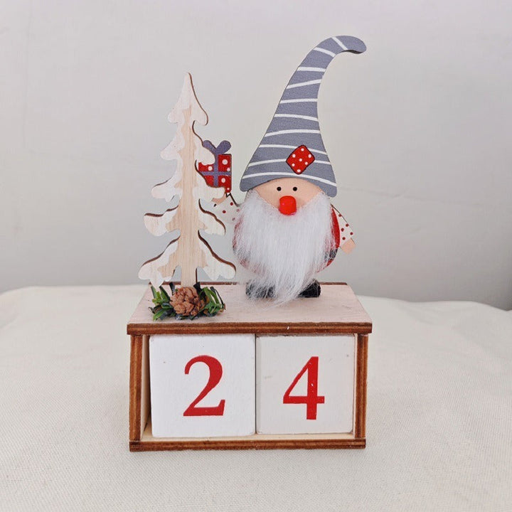 Wooden Christmas Countdown Calendar Rustic Holiday Decor