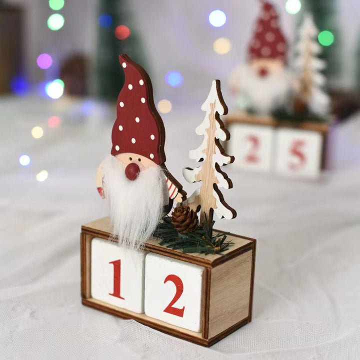 Wooden Christmas Countdown Calendar Rustic Holiday Decor