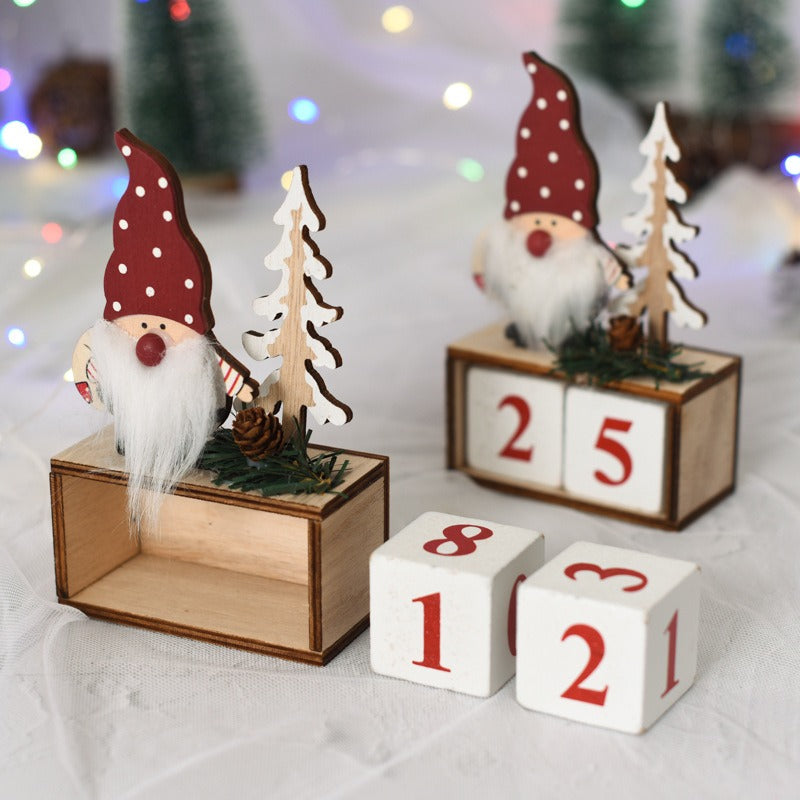 Wooden Christmas Countdown Calendar Rustic Holiday Decor