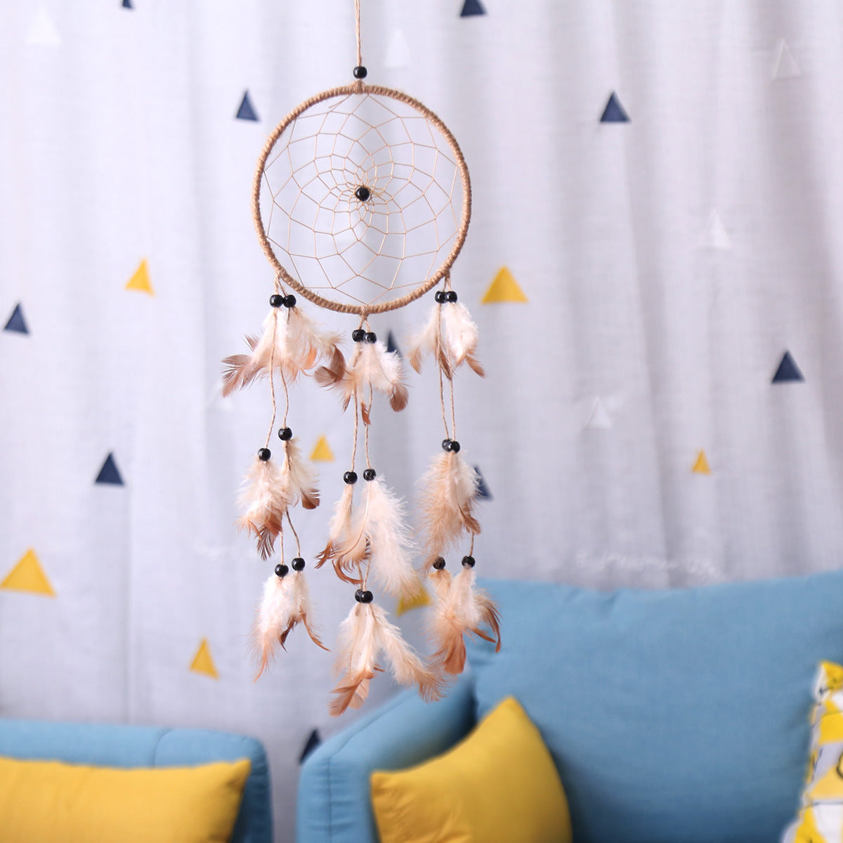 Fringed Dream Catcher Car Pendant for Cozy Decor