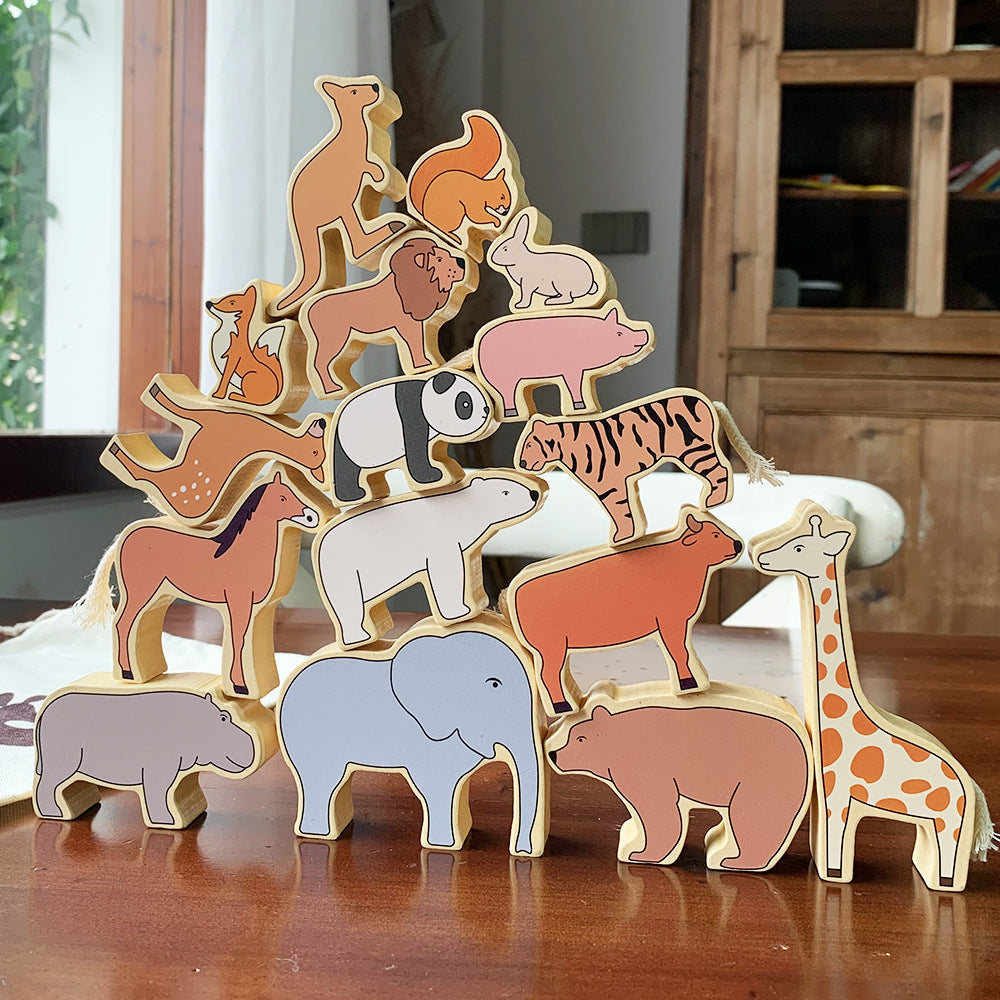 Animal Stacking Wooden Toys for Focused Creative Play