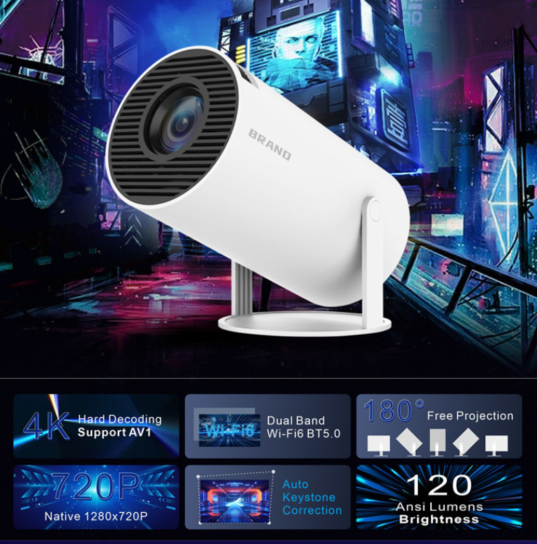 Home Projector Game Console with 2 Wireless Controllers