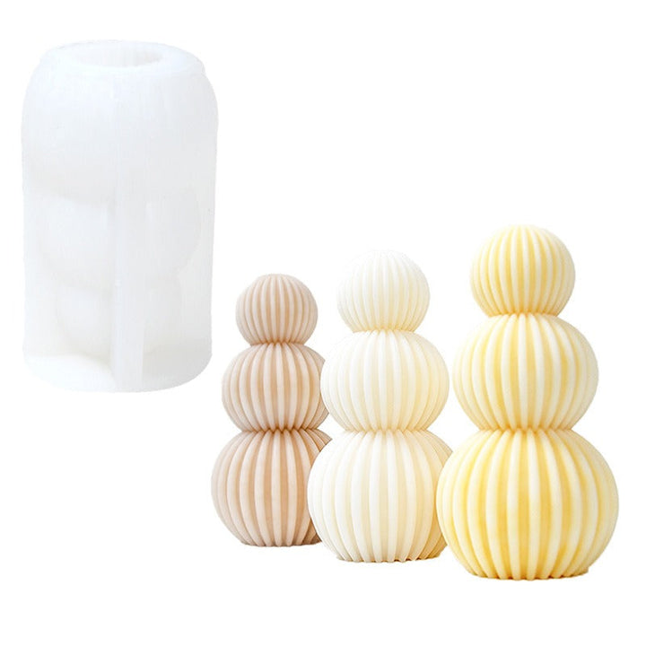 Geometric Candle Mold for Sculptural Ribbed Home Decor