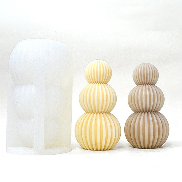 Geometric Candle Mold for Sculptural Ribbed Home Decor