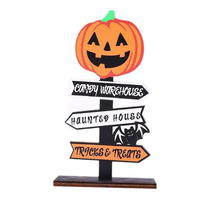 Halloween Wooden Ghost Sign Display for Festive Decor