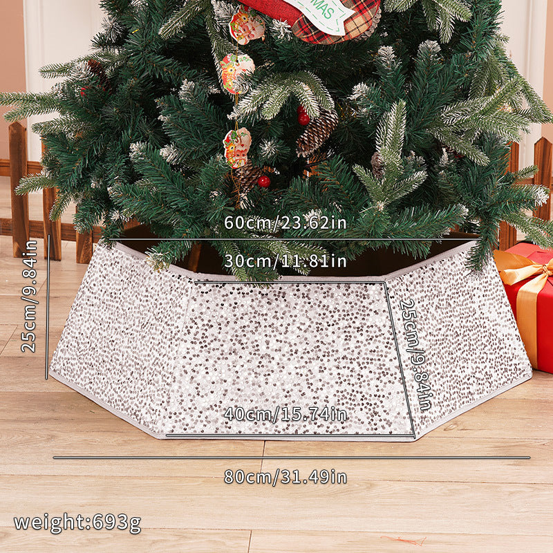 Sequin Christmas Tree Skirt for a Festive Tree Base