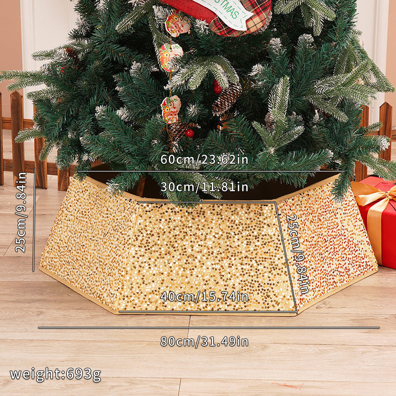 Sequin Christmas Tree Skirt for a Festive Tree Base