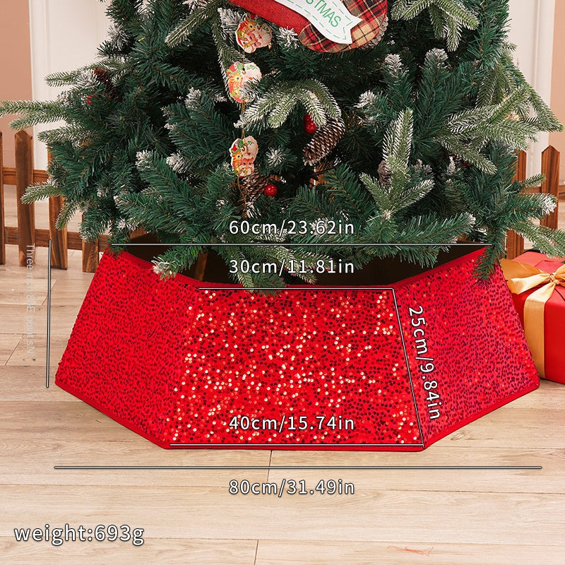 Sequin Christmas Tree Skirt for a Festive Tree Base