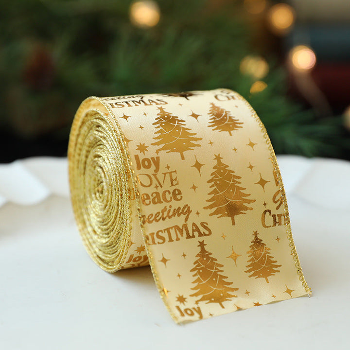 Wire-Edge Christmas Ribbon for Full Holiday Decor Bows