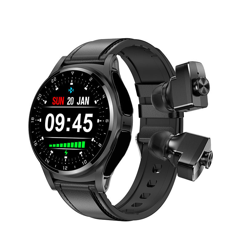 Smart Watch with Detachable TWS Earbuds for Fitness