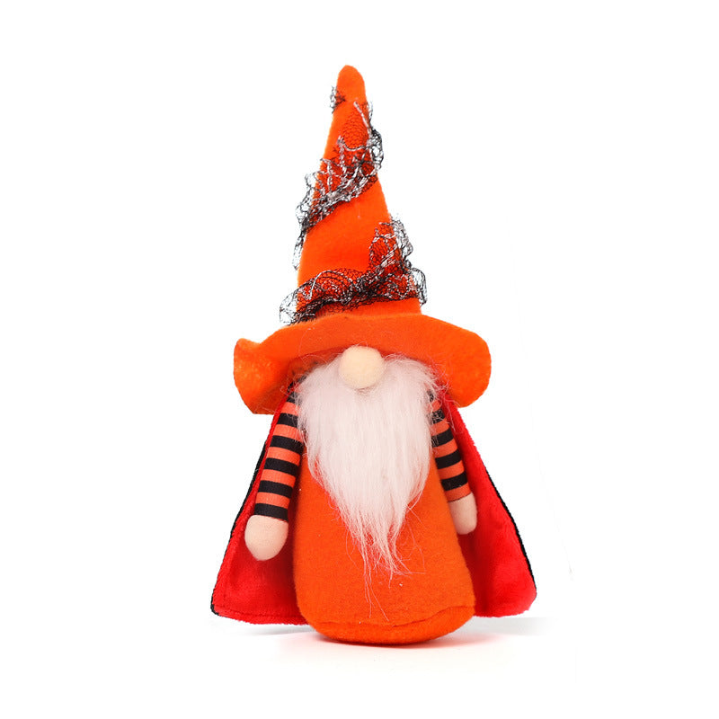 Halloween Cloak Gnome Dolls for Spooky Tabletop Decor
