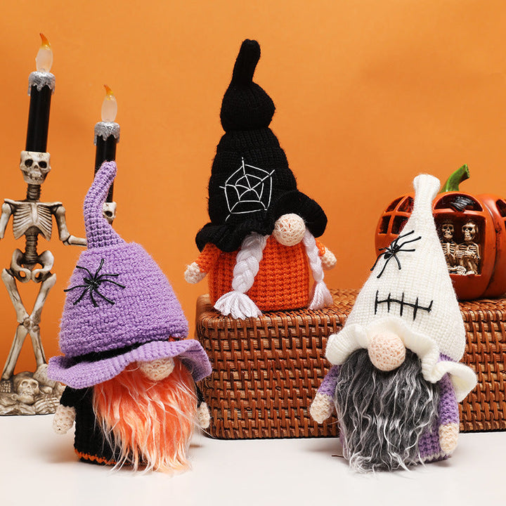Knitted Halloween Gnome Decorations for Cozy Displays