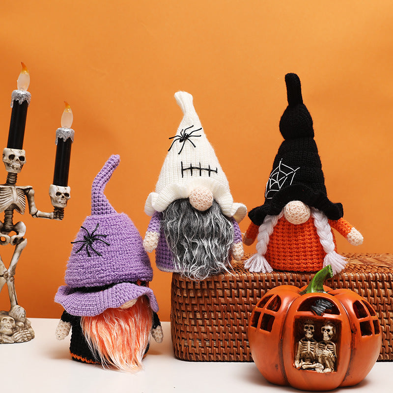 Knitted Halloween Gnome Decorations for Cozy Displays