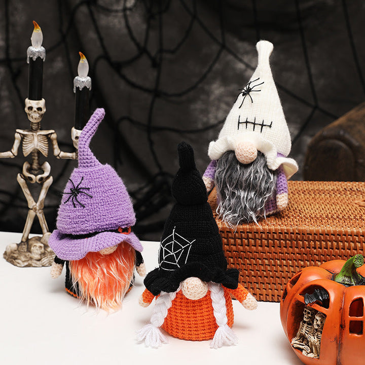 Knitted Halloween Gnome Decorations for Cozy Displays
