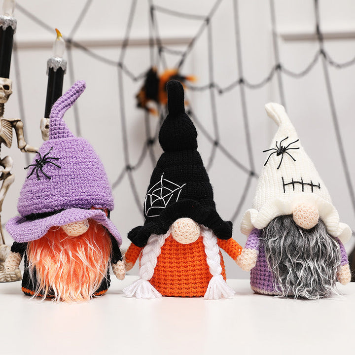 Knitted Halloween Gnome Decorations for Cozy Displays