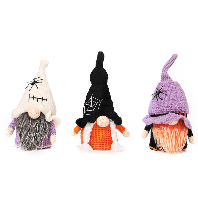 Knitted Halloween Gnome Decorations for Cozy Displays