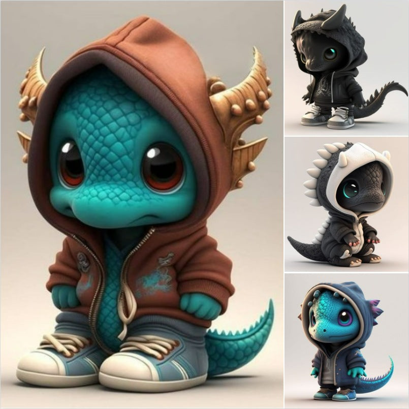 Halloween Dinosaur Elf Figurine for Whimsical Displays