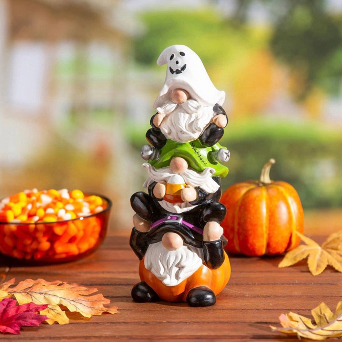 Halloween Stacked Statue – Whimsical Resin Garden Decor