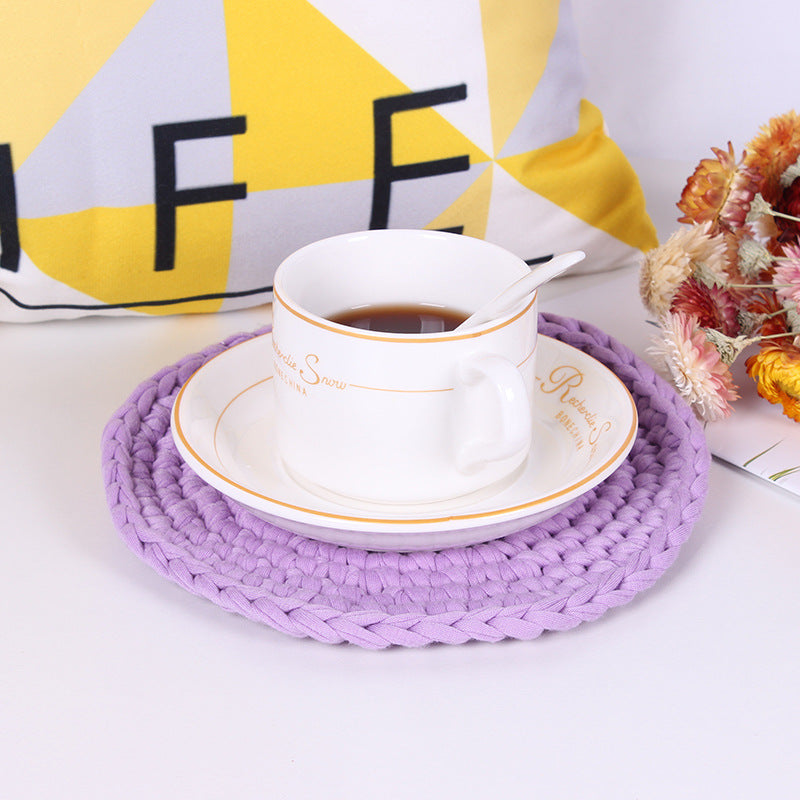 Hand-Woven Coaster Heat-Insulating Table Protection