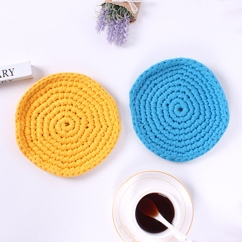 Hand-Woven Coaster Heat-Insulating Table Protection