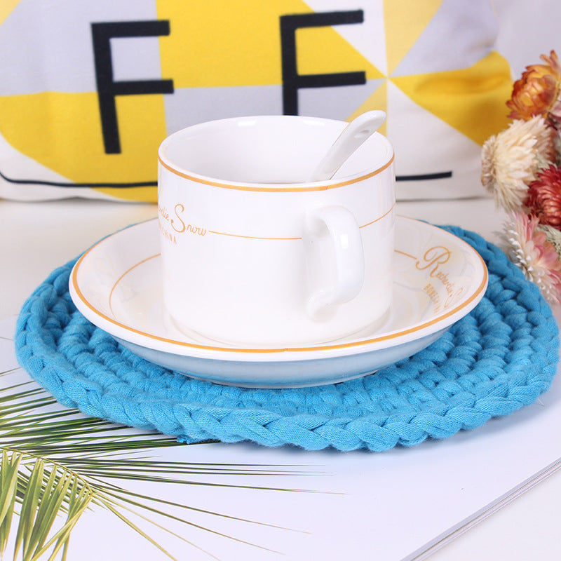 Hand-Woven Coaster Heat-Insulating Table Protection
