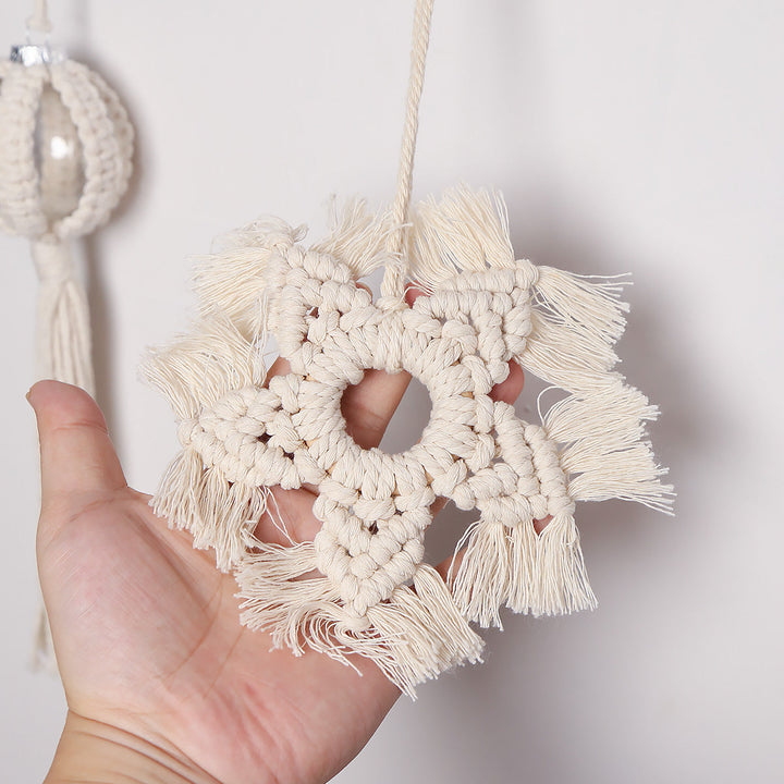 Handwoven Macramé Christmas Ornaments for Cozy Decor