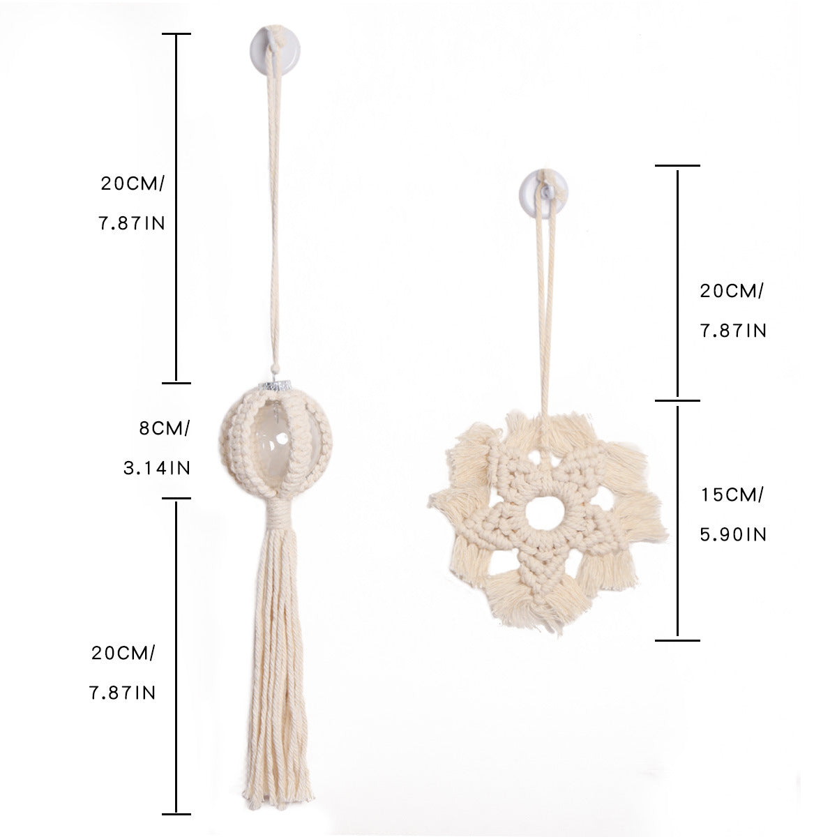 Handwoven Macramé Christmas Ornaments for Cozy Decor